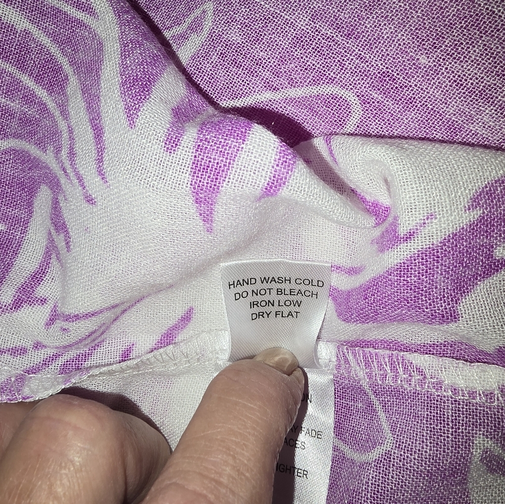 Purple Hawaiian Style Dress Large - Picture 4 of 14